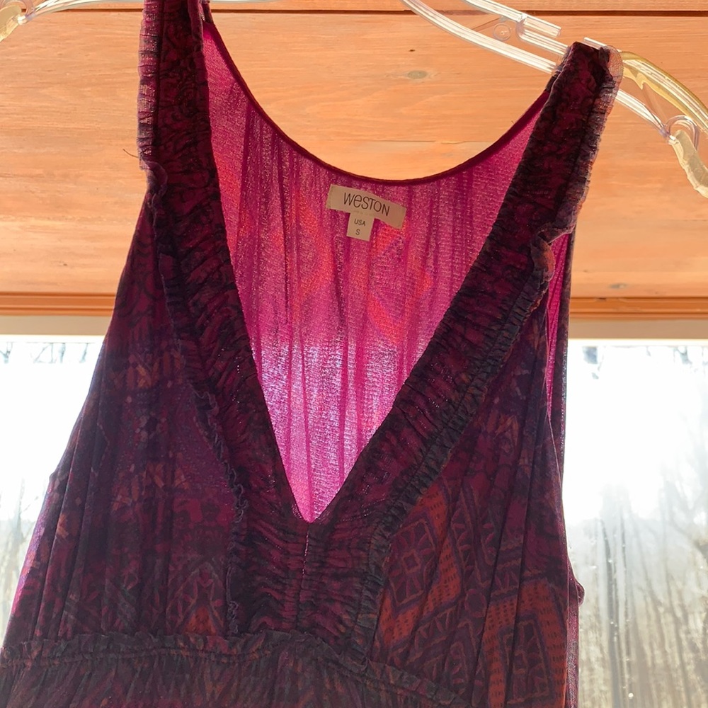 Purple maxi summer dress